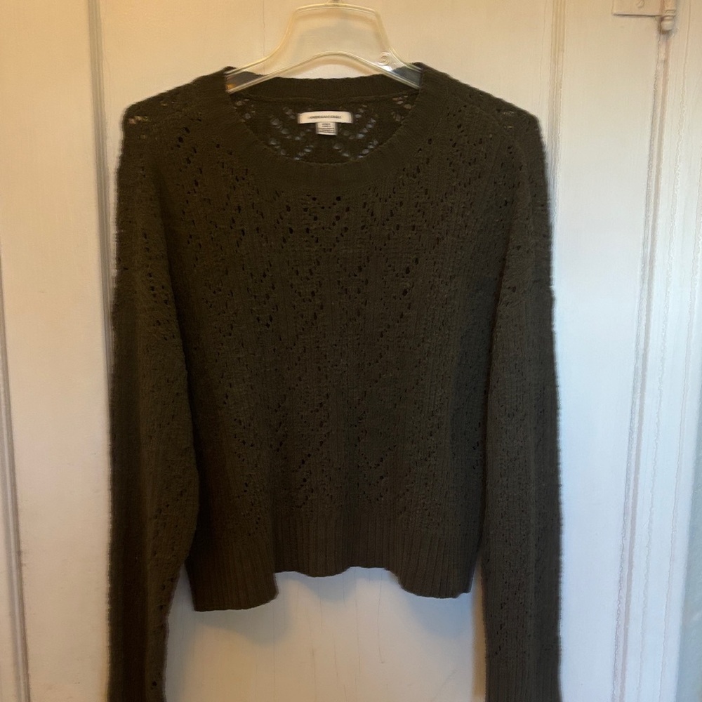 American Eagle Outfitters Olive green super soft knit sweater
